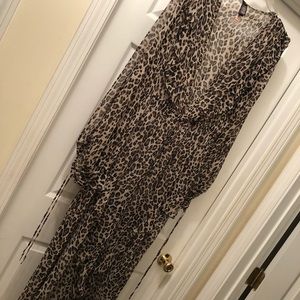 Long Leopard print swimsuit cover up